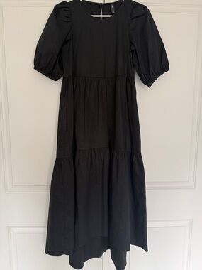 Zara Black High Low Maxi Dress